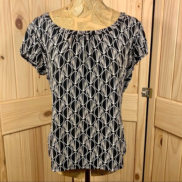 Worthington Stretch Cap Sleeve Tunic Top SZ L Classic Office Career Church Work - Picture 2 of 11